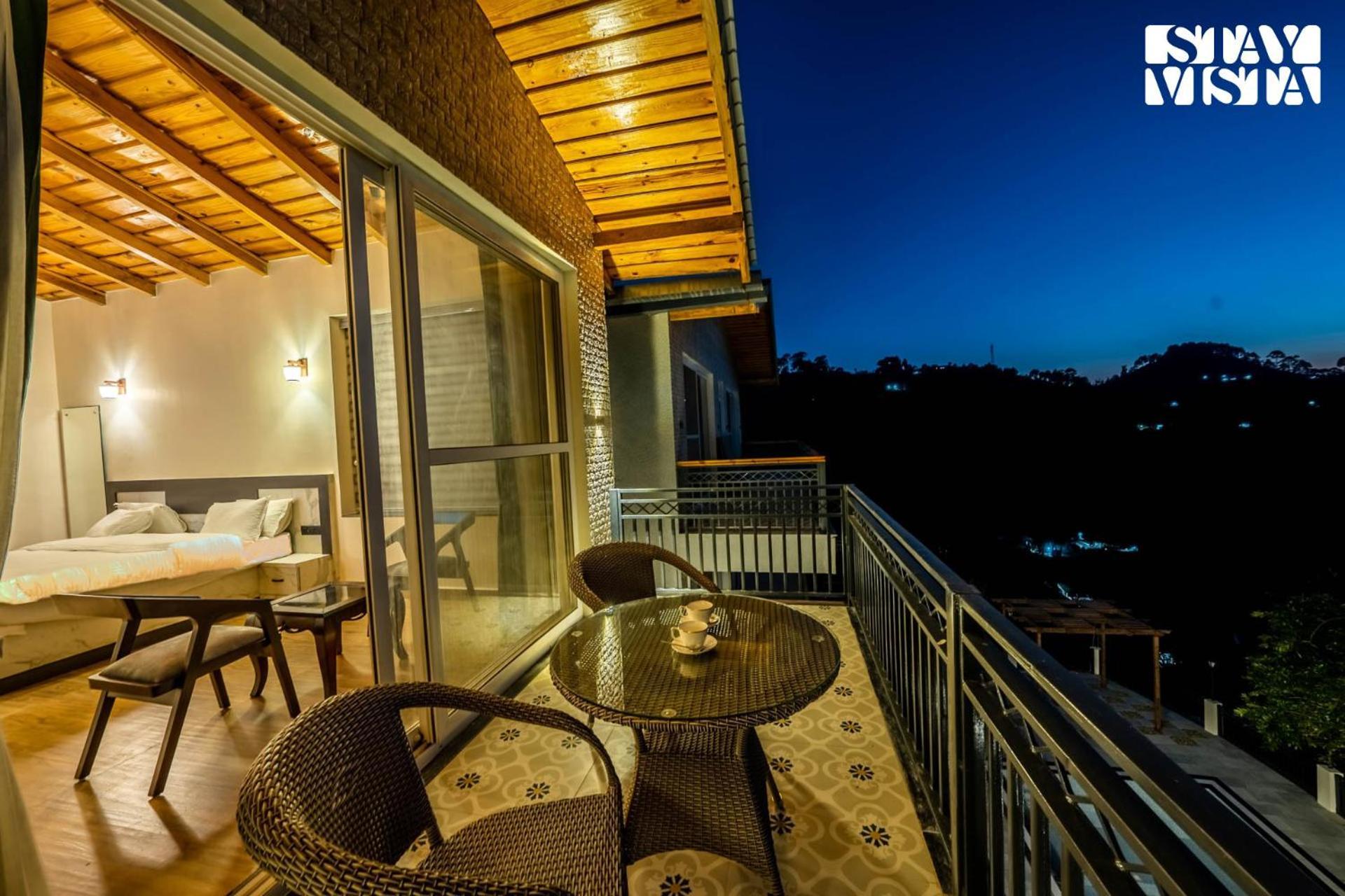Stayvista At Sunset Springs With Pool & Views Nainital Exterior foto