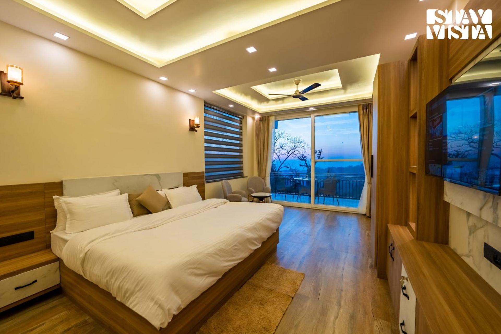 Stayvista At Sunset Springs With Pool & Views Nainital Exterior foto